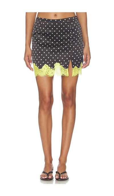 fleur du mal fleur du mal Juliet Lace Dotted Slip Skirt