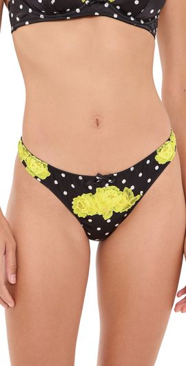 Fleur du Mal Fleur du Mal Juliet Lace Thong Small Black Dot