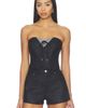 fleur du mal fleur du mal Lace Denim Bustier - 1