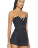 fleur du mal fleur du mal Lace Denim Bustier - 2