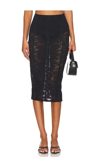 fleur du mal fleur du mal Le Stretch Lace Pencil Skirt
