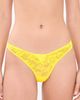 Fleur du Mal Fleur du Mal Le Stretch Lace Thong Lemon - 2