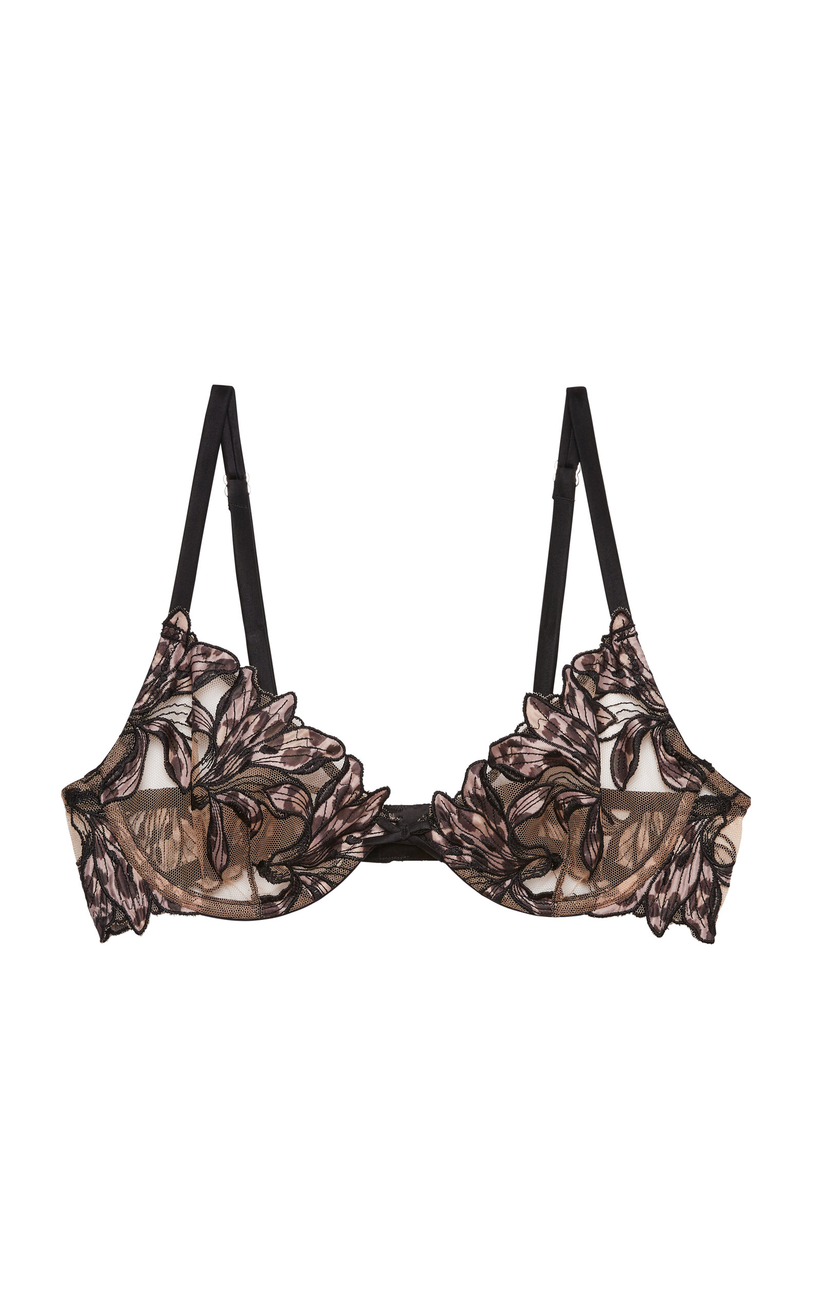 Fleur du Mal Fleur du Mal Lily Embroidered Demi Bra