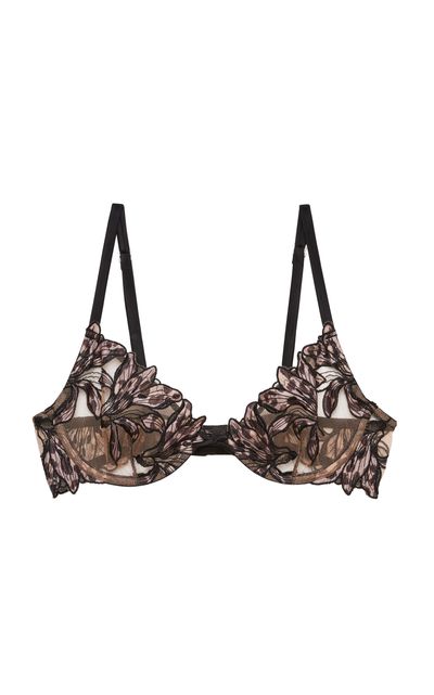 Fleur du Mal Fleur du Mal Lily Embroidered Demi Bra