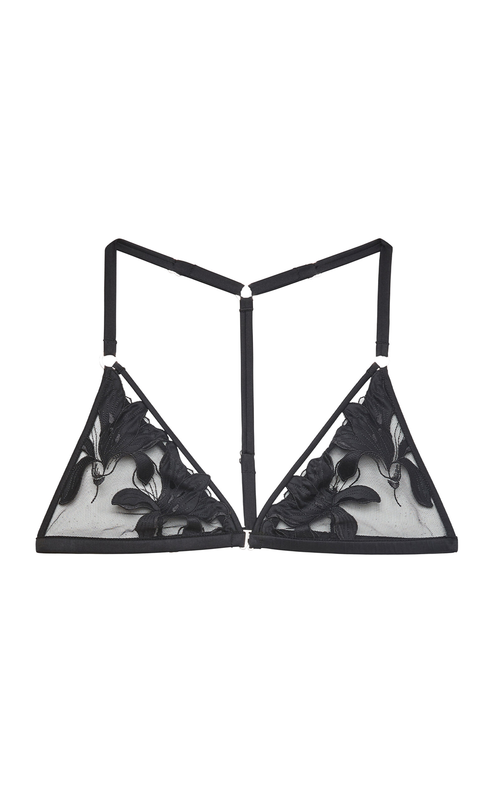 Fleur du Mal Fleur du Mal Lily Embroidery Racer Triangle Bra