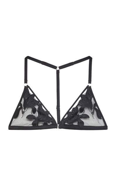 Fleur du Mal Fleur du Mal Lily Embroidery Racer Triangle Bra