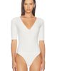 fleur du mal fleur du mal Organic Cotton Deep Plunge Bodysuit - 2