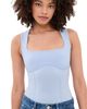 Fleur du Mal Fleur du Mal Organic Cotton Scoop Neck Bodysuit Ice Queen - 1