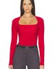 fleur du mal fleur du mal Organic Cotton Scoop Neck Long Sleeve Bodysuit - 1
