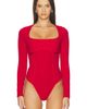 fleur du mal fleur du mal Organic Cotton Scoop Neck Long Sleeve Bodysuit - 2