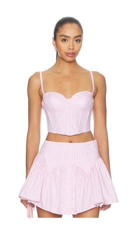 fleur du mal fleur du mal Poplin Cropped Hamptons Bustier
