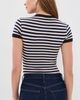 Fleur du Mal Fleur du Mal Ringer Lace Up Bodysuit Black Sand Stripe - 3