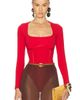 fleur du mal fleur du mal Scoop Neck Long Sleeve Bodysuit - 1