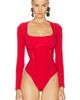fleur du mal fleur du mal Scoop Neck Long Sleeve Bodysuit - 2