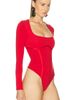 fleur du mal fleur du mal Scoop Neck Long Sleeve Bodysuit - 3