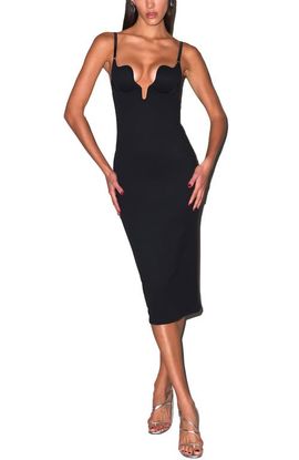 Fleur Du Mal Fleur Du Mal Seduce U-Plunge Midi Dress