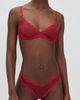 Fleur du Mal Fleur du Mal Sheer Tulle Thong Rouge - 4