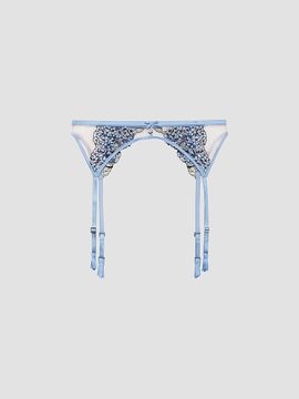 Fleur du Mal Women's Hydrangea Embroidery Garter Belt