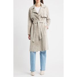 Fleurette Fleurette Sylvie Suede Wrap Trench Coat
