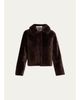 Fleurette Odette Reversible Cropped Shearling Jacket - 1