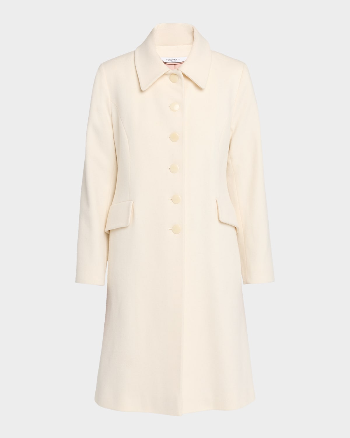 Fleurette Sofia Wool Fit-and-Flare Coat