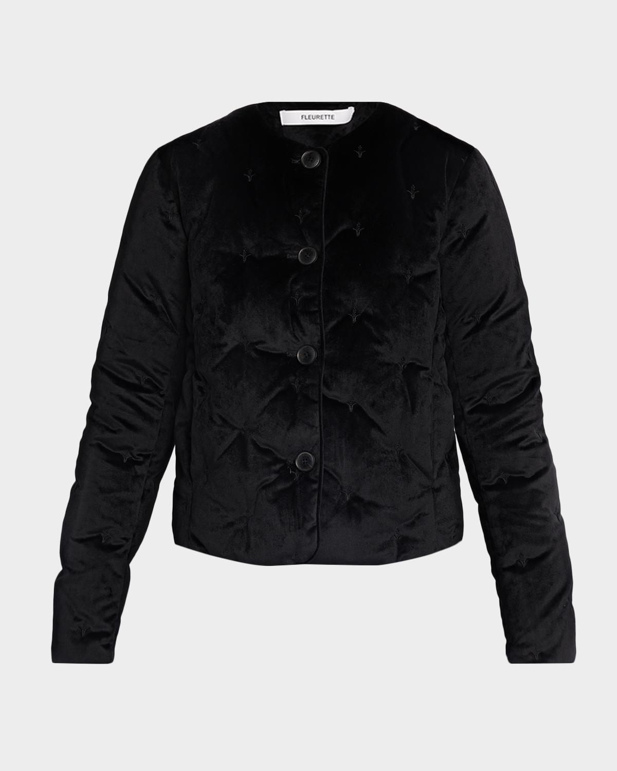 Fleurette Tufted Down-Fill Quilted Jacket