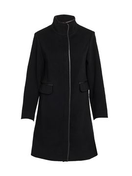Fleurette Women's Margaux Leather-Trim Wool Coat