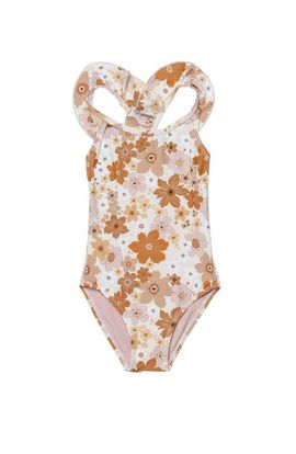 Flirtt Gottex Flirtt Gottex Nostalgic Bloom Square Neck Ruffle One Piece Swimsuit