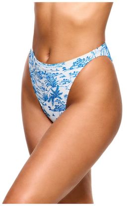 Flirtt Gottex Flirtt Gottex Summer Toile High Waist High Leg Bikini Bottom Swimsuit