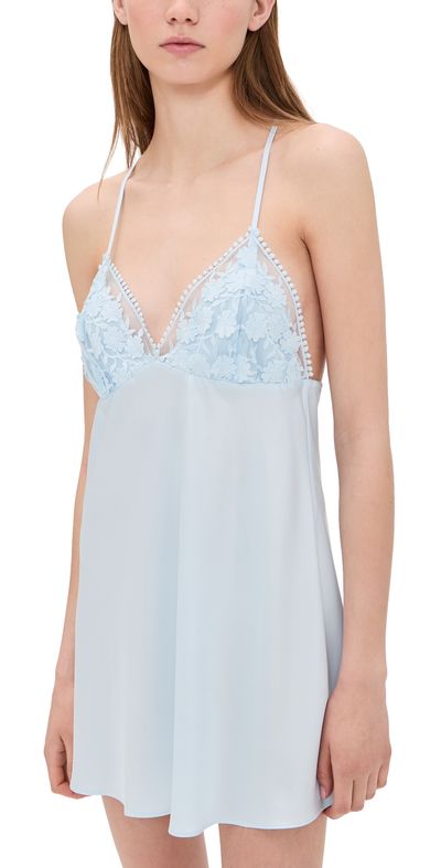 Flora Nikrooz Flora Nikrooz Kylie Chemise with Lace Ice Blue