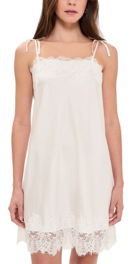 Flora Nikrooz Flora Nikrooz Solid Stretch Charm Chemise Ivory