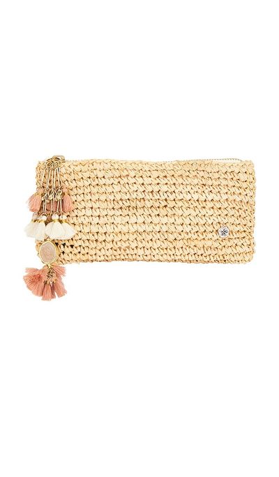florabella florabella Alegre Crochet Raffia Clutch