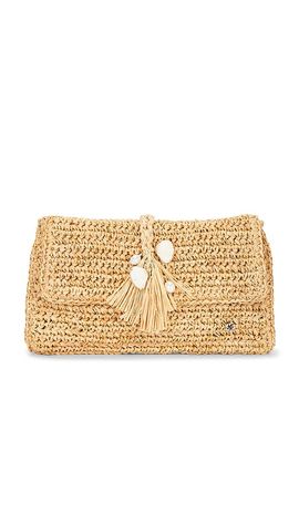 florabella florabella Chastanet Crochet Raffia Clutch