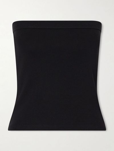 FLORE FLORE Bes strapless organic cotton-jersey top