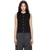FLORE FLORE FLORE FLORE Black Poppy Sleeveless Cardigan - 1