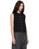 FLORE FLORE FLORE FLORE Black Poppy Sleeveless Cardigan - 2
