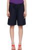 FLORE FLORE FLORE FLORE Navy Josephine Bermuda Shorts - 1