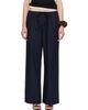 FLORE FLORE FLORE FLORE Navy Josephine Lengthened Trousers - 1