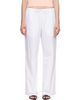 FLORE FLORE FLORE FLORE White Josephine Lengthened Trousers - 1