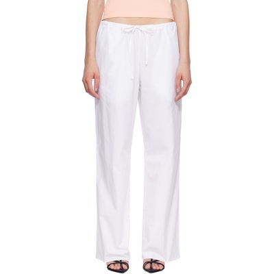 FLORE FLORE FLORE FLORE White Josephine Lengthened Trousers
