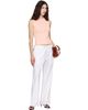 FLORE FLORE FLORE FLORE White Josephine Lengthened Trousers - 4