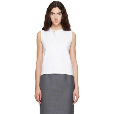 FLORE FLORE FLORE FLORE White Poppy Sleeveless Cardigan