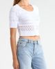 Florence by Mills Florence by Mills Mixed Stitch Short Sleeve Cotton Cardigan - 3