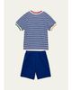 Florence Eiseman Boy's Stripe Knit Lizard T-Shirt & Shorts Set - 2