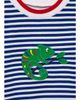Florence Eiseman Boy's Stripe Knit Lizard T-Shirt & Shorts Set - 3
