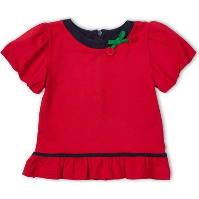 Florence Eiseman Florence Eiseman Bubble Sleeve Top With Cherries