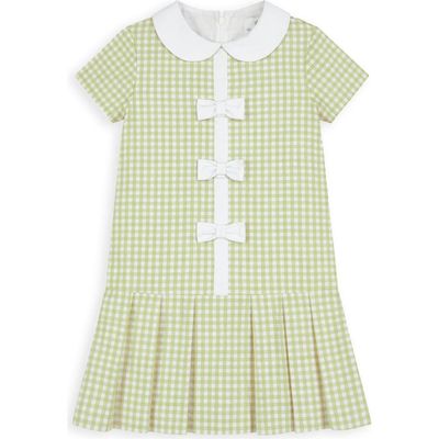 Florence Eiseman Florence Eiseman Check Dress with Pleated Skirt And Bows