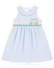 Florence Eiseman Florence Eiseman Check Seersucker Dress With Golf Cart - 1