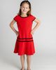 Florence Eiseman Florence Eiseman Crepe Knit Dress With Velvet Trim - 2