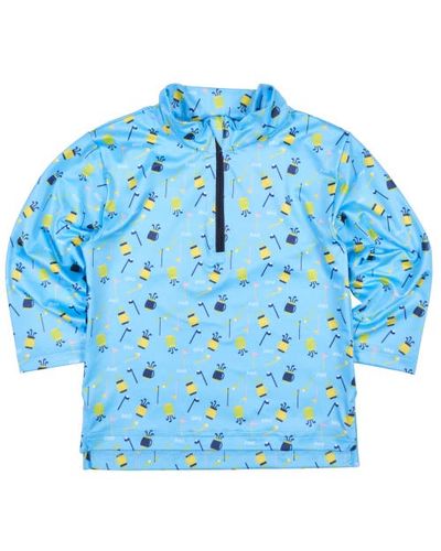 Florence Eiseman Florence Eiseman Golf Print Performance Knit Half Zip